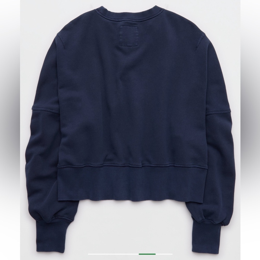 Aerie NWOT Classic Crew Sweatshirt Size Small in Navy - Picture 4 of 12
